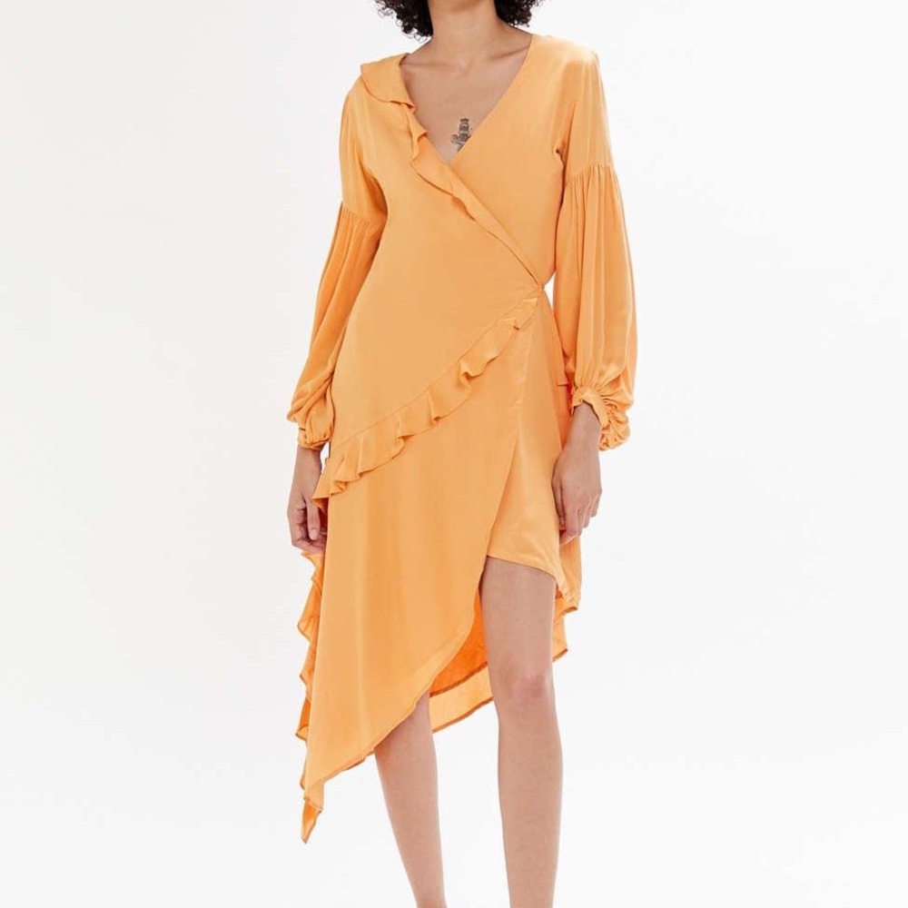Capulet UO Pansy Asymmetrical Wrap Midi Dress
